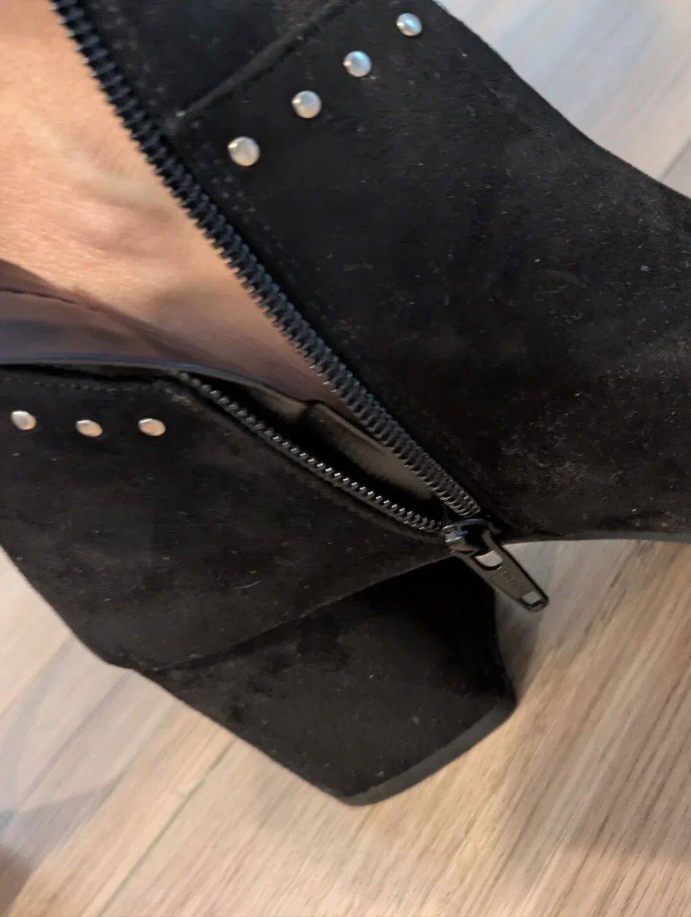 Over-the-Knee Studded Block Heel Boots - Picture 3 of 17